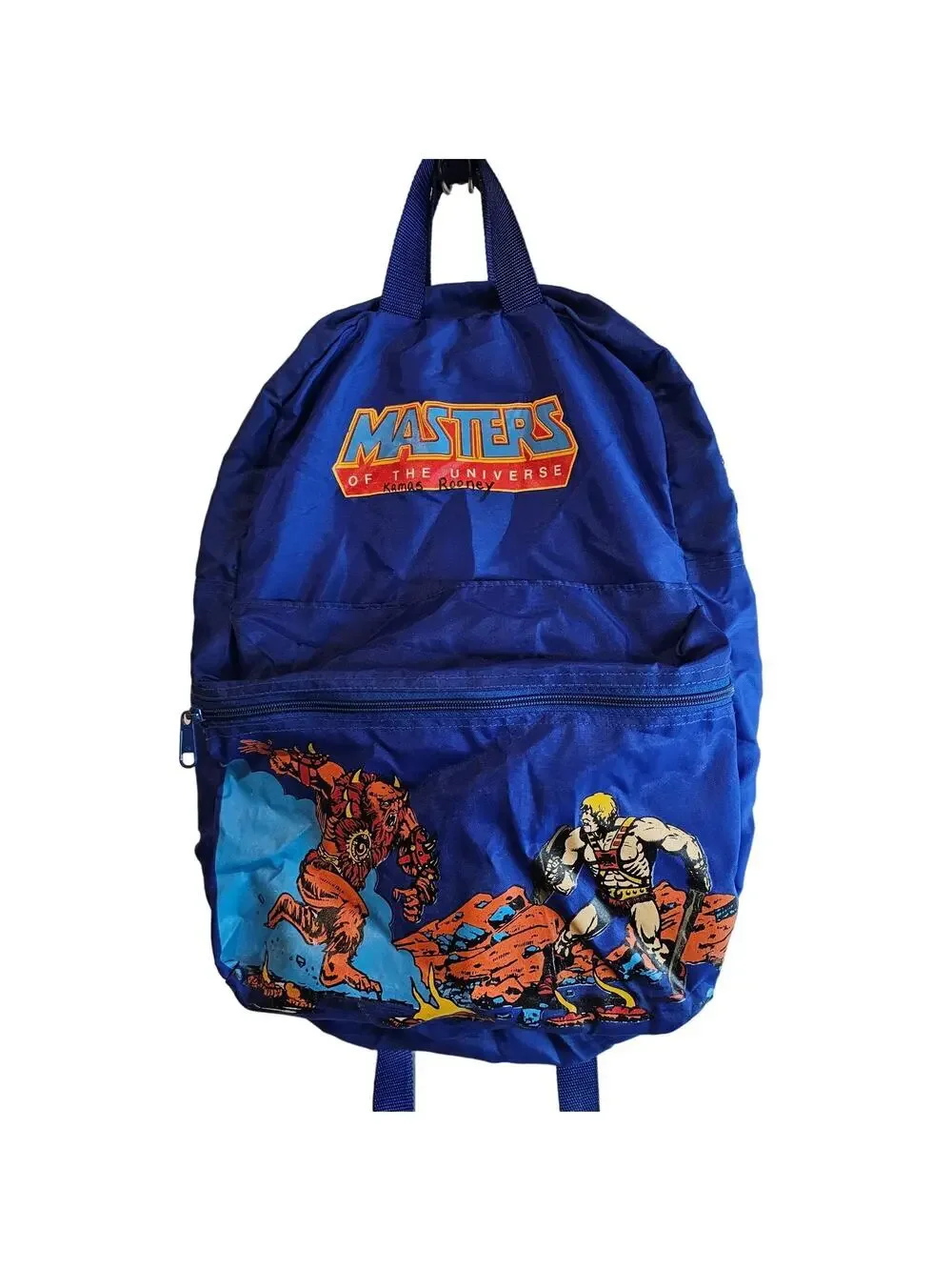 Vintage He-Man Masters of The Universe Backpack 1984 Blue Mattel Beast Man 17